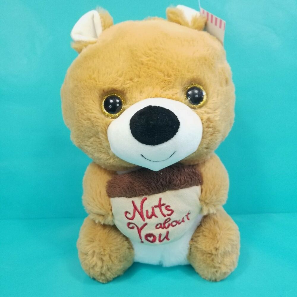 Chipmunk Brown Acorn Plush 12" Nuts about You Valentine's Day Stuffed Animal